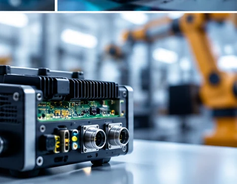 Industrielles Elektronikgerät in einer Produktionsumgebung